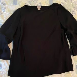 Chico’s basic tiered sleeve dress top size 1 black